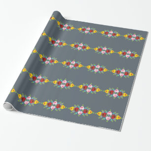 Castles - Traditional Canal Folk Art Wrapping Paper