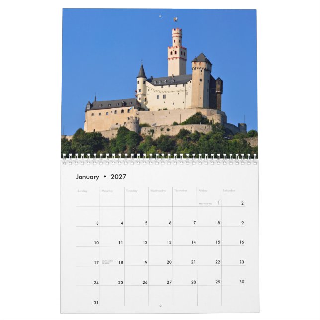 Castles Wall Calendar (Jan 2027)