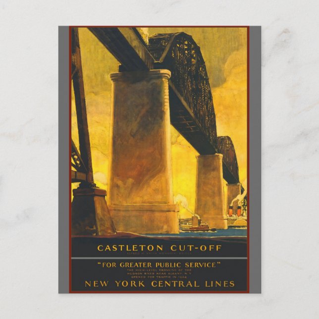 Castleton Cut-Off New York Central Lines Postcard (Front)