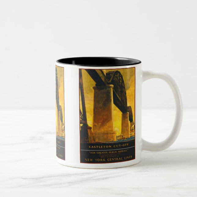 Castleton Cut-Off New York Central Lines Two-Tone Coffee Mug (Right)