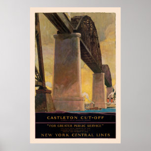 Castleton Cut-Off New York Vintage Poster 1924