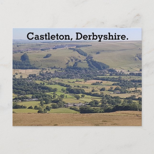 Castleton, Derbyshire. Holiday Postcard (Front)