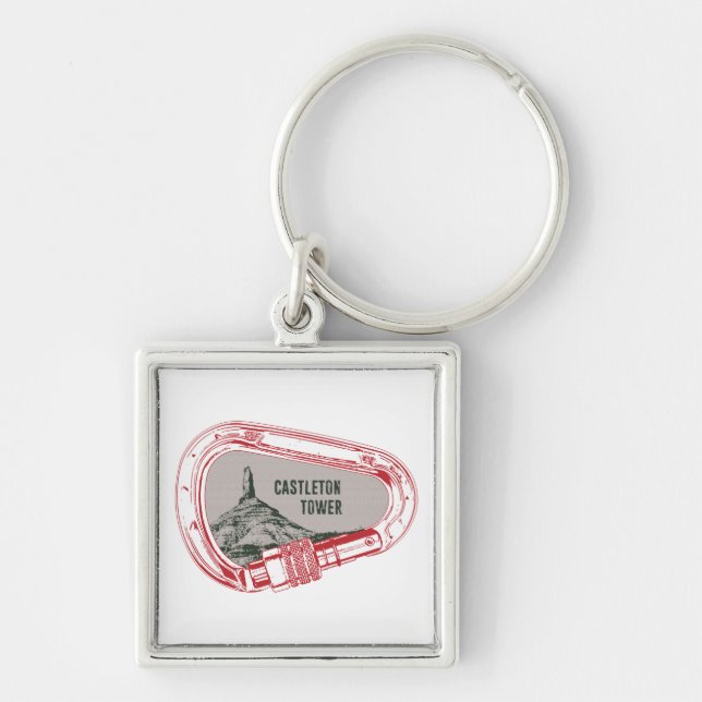 Castleton Tower Climbing Carabiner Key Ring (Front)