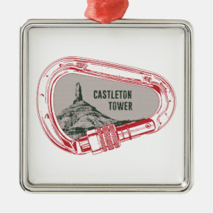 Castleton Tower Climbing Carabiner Metal Tree Decoration