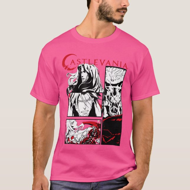 Castlevania Black White Comic Panels T-Shirt (Front)