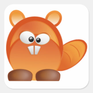 Castor Square Sticker