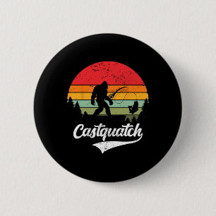 Castquatch Funny Byss Fisherman Fishing Meme  6 Cm Round Badge