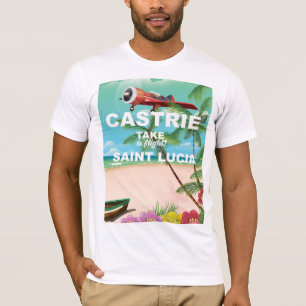 Castrie Saint Lucia vintage travel poster T-Shirt