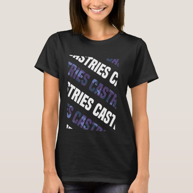 Castries Camo Pattern Purple Camouflage T-Shirt (Front)