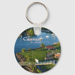 Castries Saint Lucia Caribbean Island Key Ring