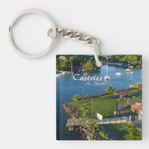 Castries Saint Lucia Caribbean Island Key Ring