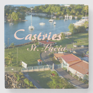 Castries Saint Lucia Caribbean Island Stone Coaster