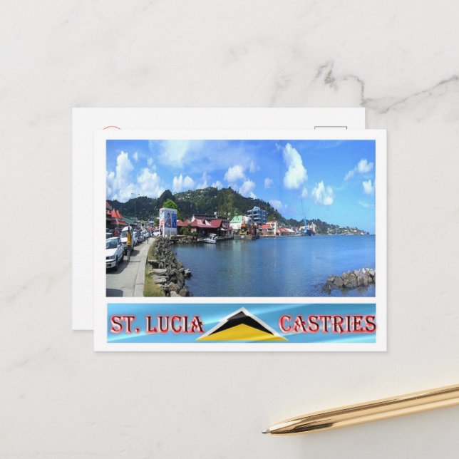 Castries - Saint Lucia - Panorama - Postcard (Front/Back In Situ)