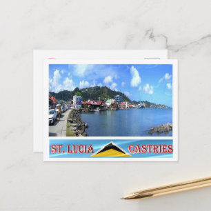 Castries - Saint Lucia - Panorama - Postcard