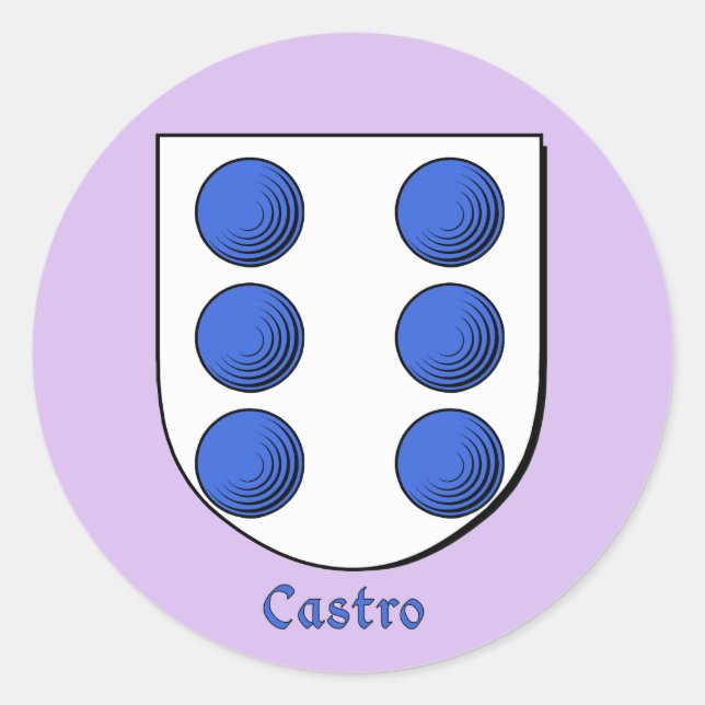 Castro Historic Family Shield Stickers (Front)