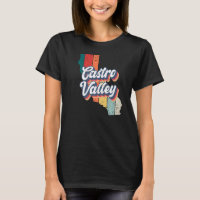 Castro Valley City Retro Vintage Hometown Californ