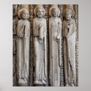 casts of statues from the facade of Chartres Poster