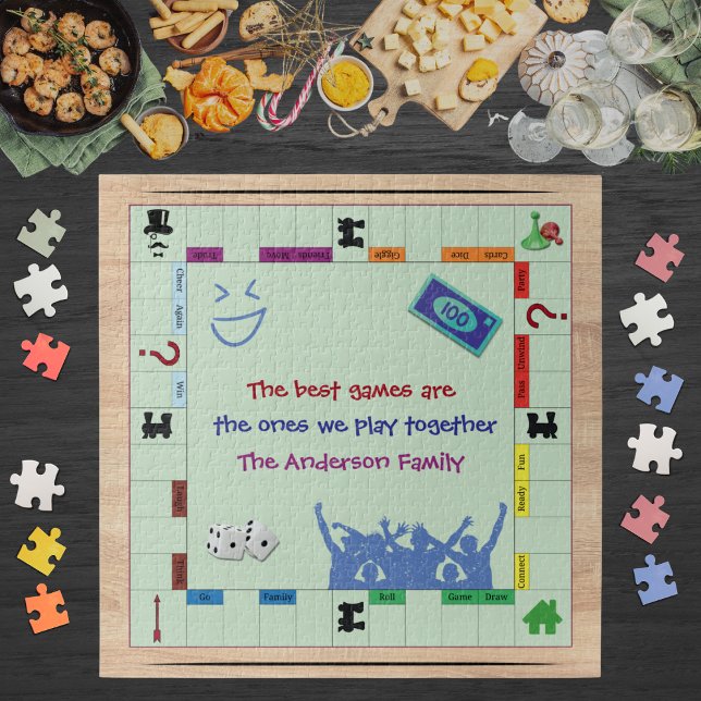 Casual and Fun Family Board Game Jigsaw Puzzle (Level up your family game night with a fun and casual jigsaw puzzle and let the fun begin!)