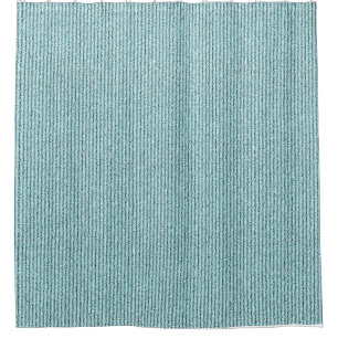 Casual Aqua Corduroy Stripe Pattern Shower Curtain