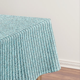 Casual Aqua Corduroy Stripe Pattern Tablecloth
