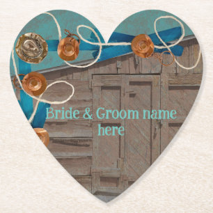 Casual Barn wedding & reception same location Paper Coaster