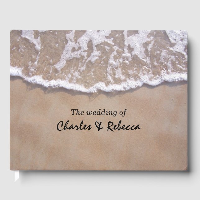 Casual Beach Theme Wedding Guest Book (Front)