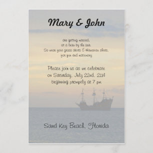 Casual Beach Wedding Invitation