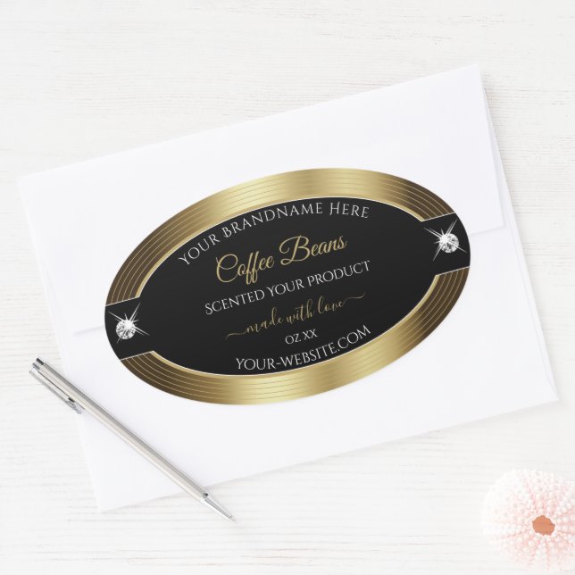Casual Black Coffee Brown Brilliants Product Label (Envelope)