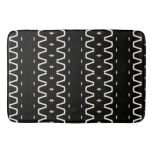 Casual Black Tie Bath Mat