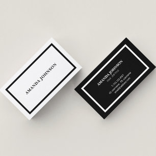 Casual Black & White  Business Card