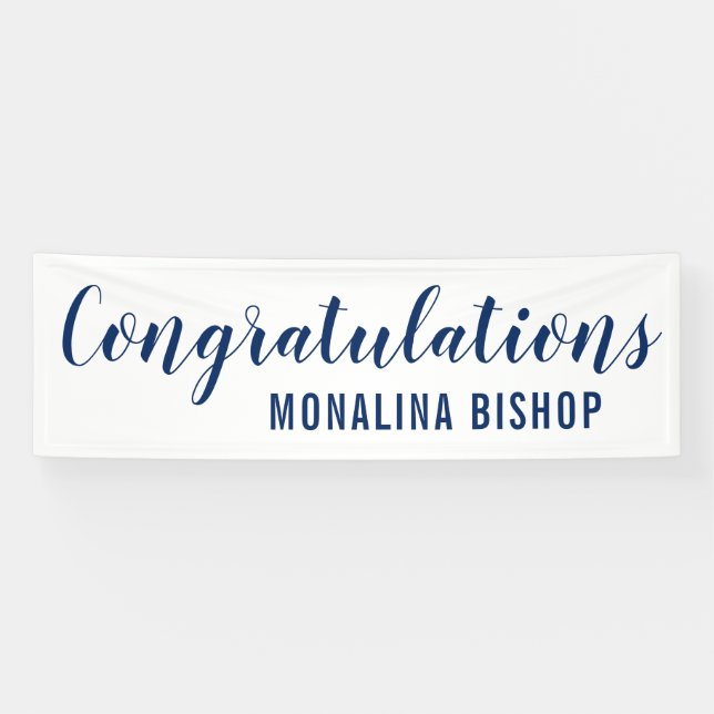 Casual Blue Typography Congratulations | Graduate Banner (Horizontal)
