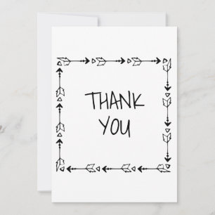 Casual Boho Thank You Card