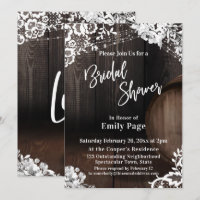 Casual Bridal Shower Barrel Lace Lights & Flowers
