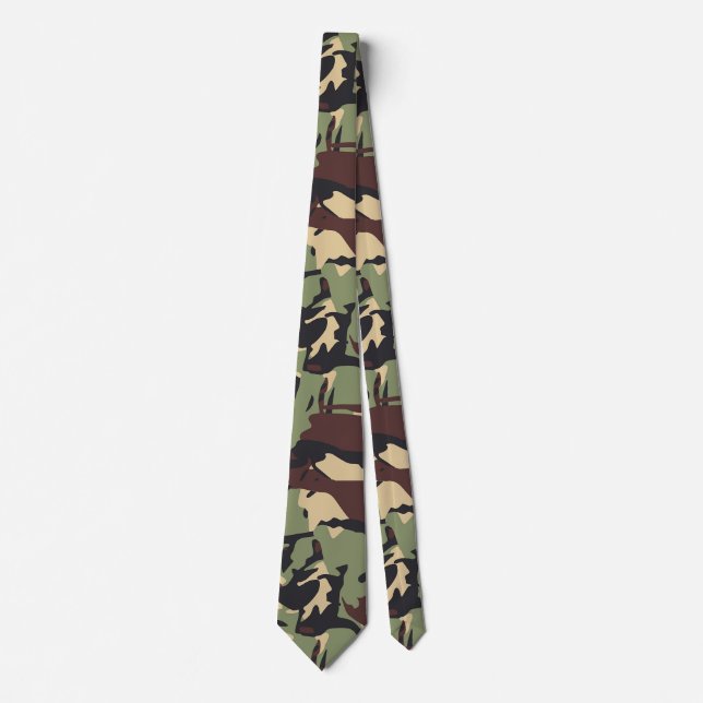 Casual Brown Camou  Tie (Front)