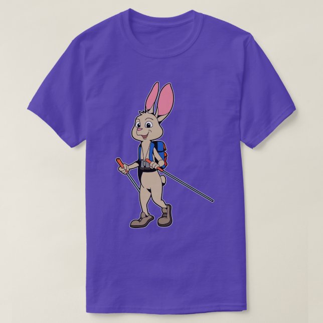 Casual Bunny Hikes Hiking T-Shirt (Design Front)