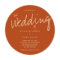 Casual Burnt Orange Typography Wedding