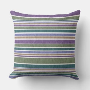"CASUAL CABANA STRIPE" Fun Trending Colourful Cushion