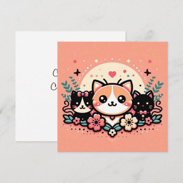 Casual Card I (CuteCats) (Front/Back)