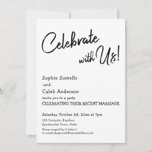 Casual Celebrate with Us! Simple Wedding Party Invitation