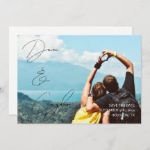 Casual Chic Handwriting Style Save The Date Card