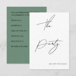 Casual Chic Handwriting Style Wedding Enclosure Card