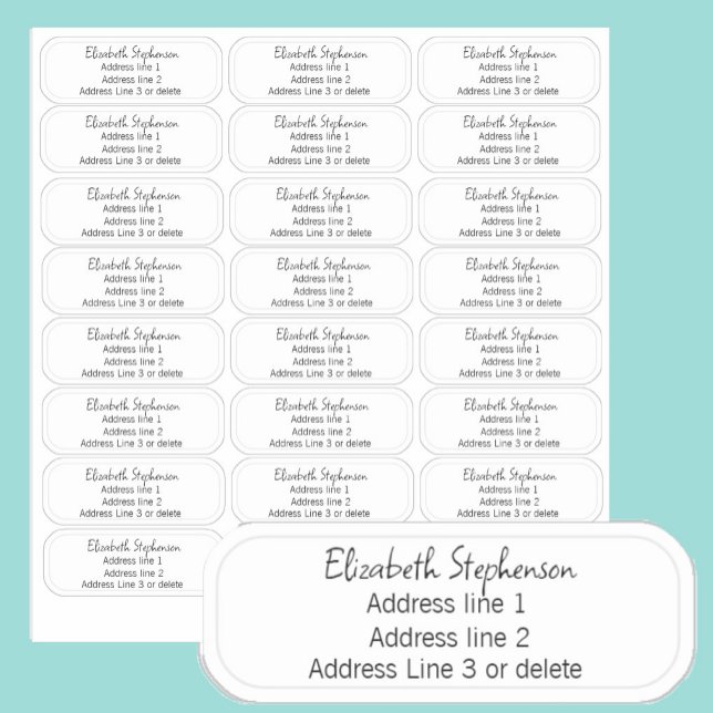 Casual Clear Three Line Return Address Transparent (Creator Uploaded)