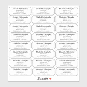 Casual Clear Three Line Return Address Transparent