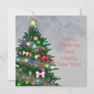 Casual colourful decorated Christmas tree