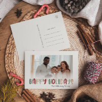 Casual Colourful Happy Holidays Faded Photo