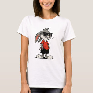 Casual Cool Bunny in Red T-Shirt