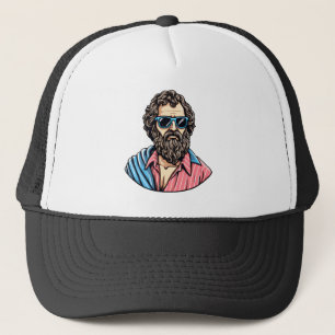 Casual Cool Philosopher Look Trucker Hat