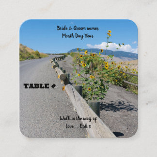 Casual country west road flower table number #