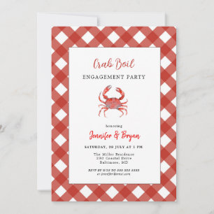 Casual Crab Boil engagement party invitation