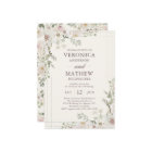 Casual Cream Spring Floral Wedding Invitations